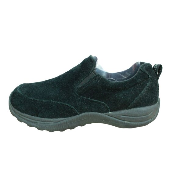 L.L. Bean Shoes - LL Bean Black Suede Comfort Moccasin Slip On Loafer Shoes Size 8.5 Wide